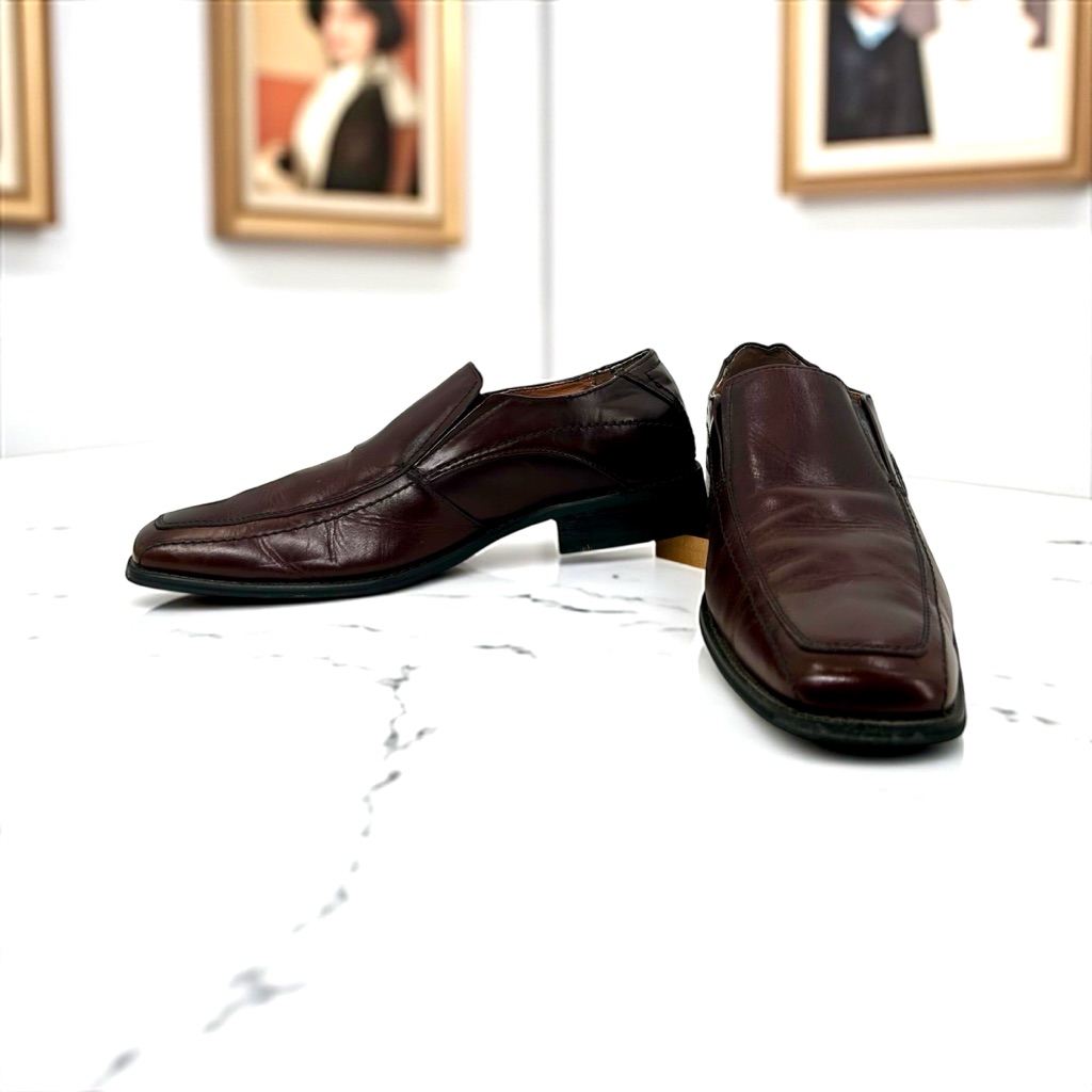 Joseph Abboud Dark Brown Leather Loafers